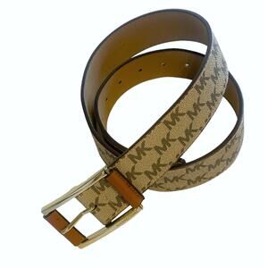 NWOT Michael Kors Beige and Brown Monogram Belt